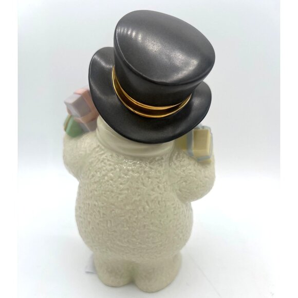 Lenox Snowman Porcelain Figurine Collection Special Delivery Gold Anthropomorphi - Picture 4 of 9